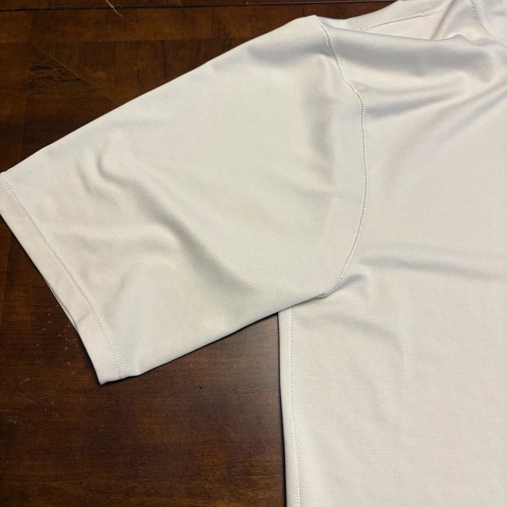 Billabong Submersibles Rash Guard Mens Large White UV Protection Short Sleeve